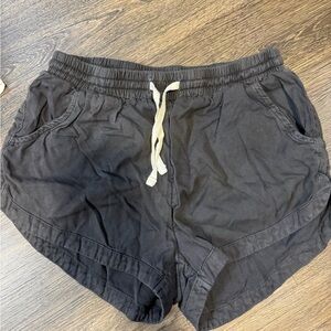 Billabong Black Elastic Waistband Linen Casual Shorts